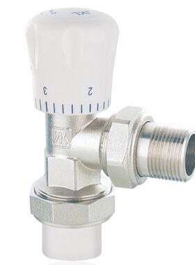 宁杰克龙PPR外黄铜双活波接热524熔直/角式手动螺纹温控阀PPR0-23