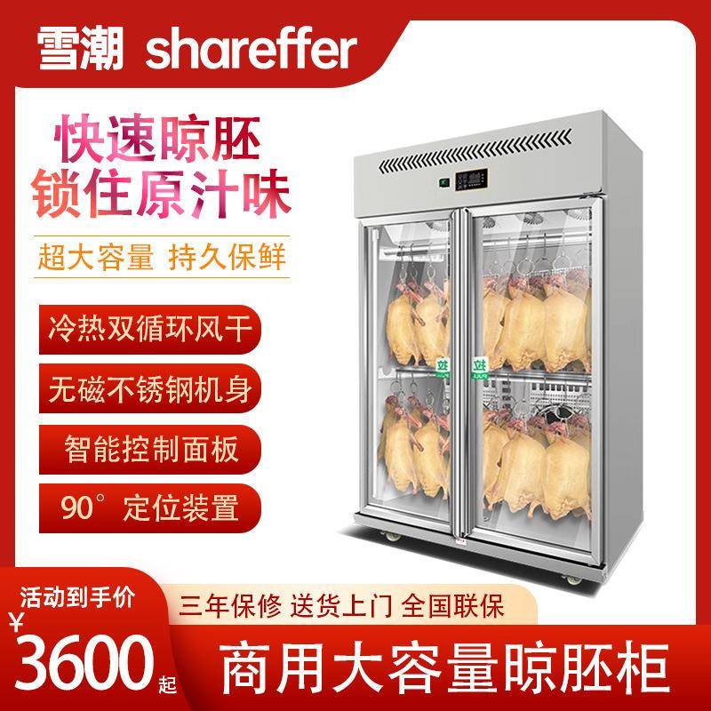 智能风干晾鸭柜烧腊烧鹅鸭胚风冷保鲜商用挂乳鸽烤鸭风干柜