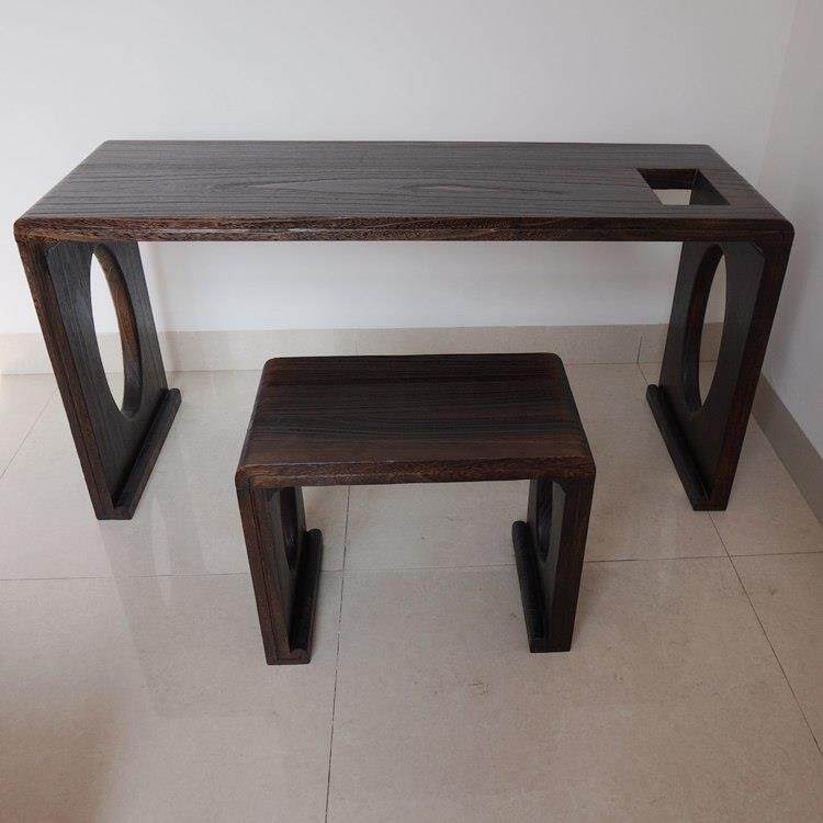 加厚加宽古琴桌凳烧桐木国学桌仿古琴馆实木桌教学琴桌琴凳茶艺桌