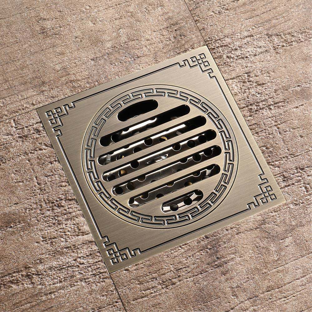 HIDEEP仿古铜地漏大排量浴室防臭青古铜地漏