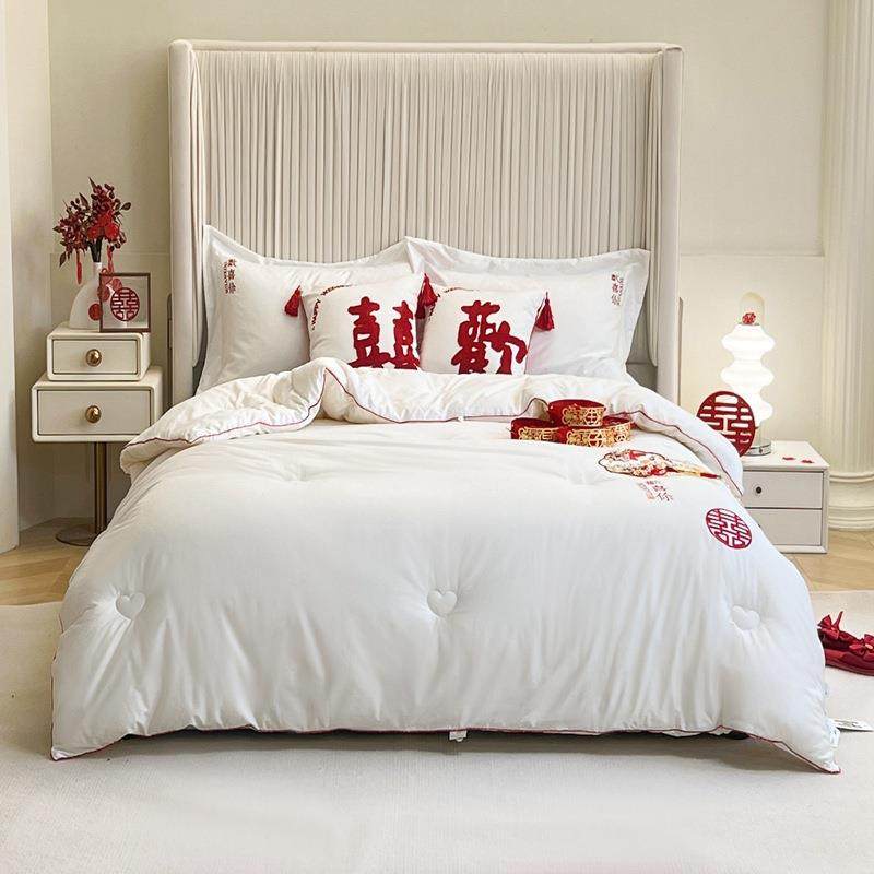2023新款轻奢100s贡缎全棉婚庆被欢喜你系列春秋被冬被配红色礼袋,纺织面料/辅料/配套,纺织机械配件,淘宝优惠券,粉丝福利购,淘宝优惠卷