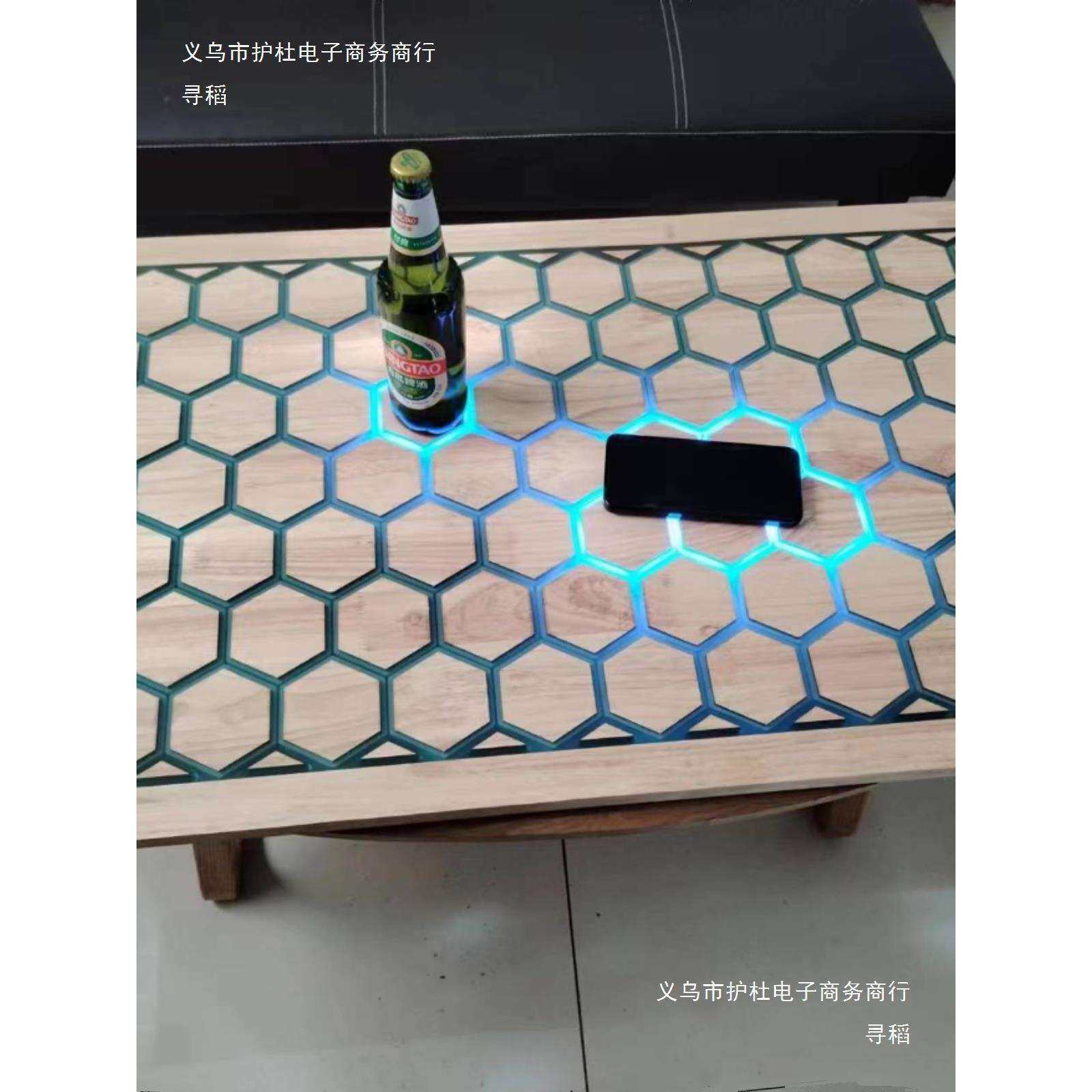 发光河流桌触摸人体感应树脂河流桌发光灯光桌子茶几桌面