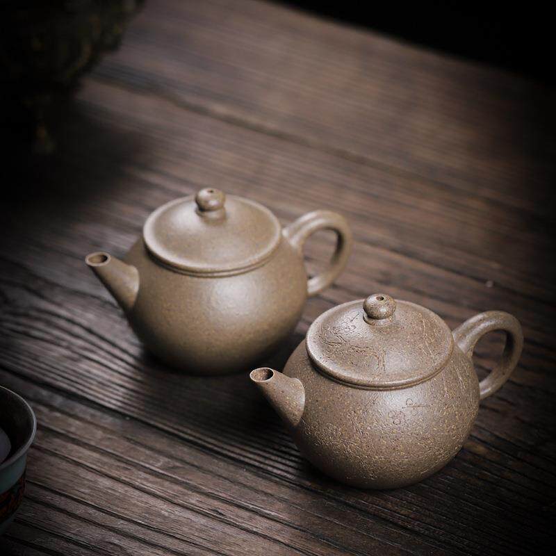 宜兴紫砂壶工堂原矿青降坡芭乐130ml内推孔紫砂小品茶壶原矿紫砂