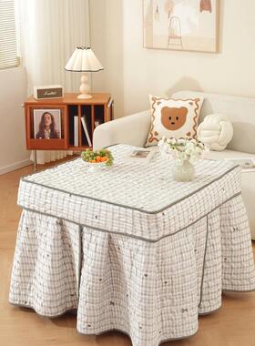 正方形电炉罩冬季烤罩加绒烤F9976HT5火火桌罩套取暖桌布套烤电暖