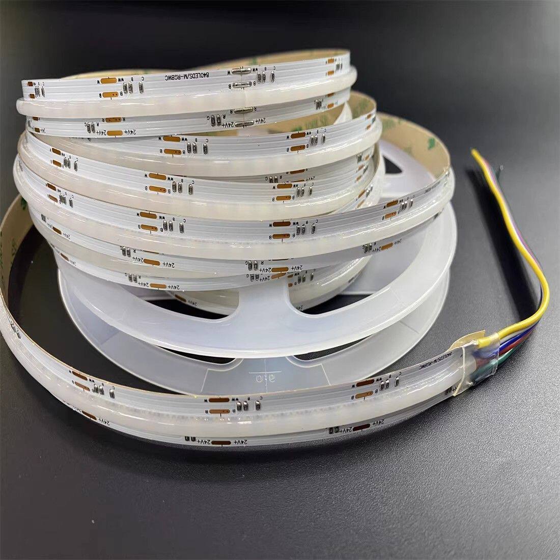 led灯带rgbcct灯条rgbcw五合一cob高亮24v840灯七彩白暖12MM柔性