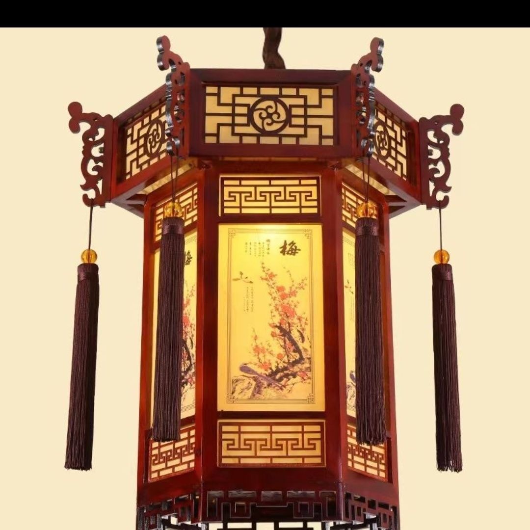 中式实木宫灯阳台红灯笼吊灯寺庙祠堂中国风仿古建筑门头户外