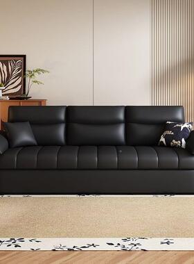 钢琴键发猫抓皮实一体沙两用用床多AWI功能可储物折叠沙发小户型