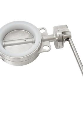 304不胶614锈对蝶阀D71X夹四氟手钢动手柄密封硅碟阀不锈钢蝶阀