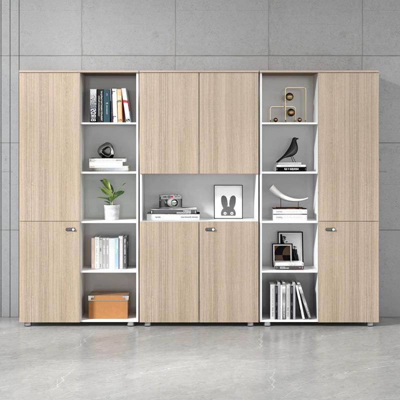 办公室衣柜书柜组合板式木质资料档案柜子家具老板背景带锁文件柜