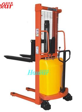 SEM半电动堆高车（宽支腿）半电动叉车自动升降装货铲车