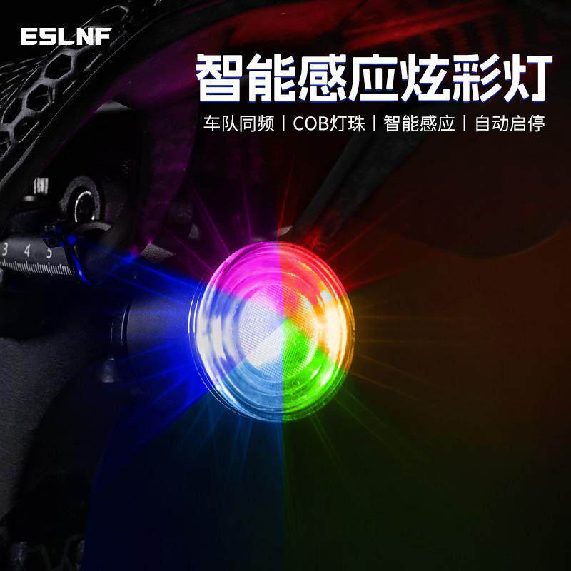 ESLNF自行车同频尾灯长续航充电款刹车感应夜骑灯公路车骑行装备