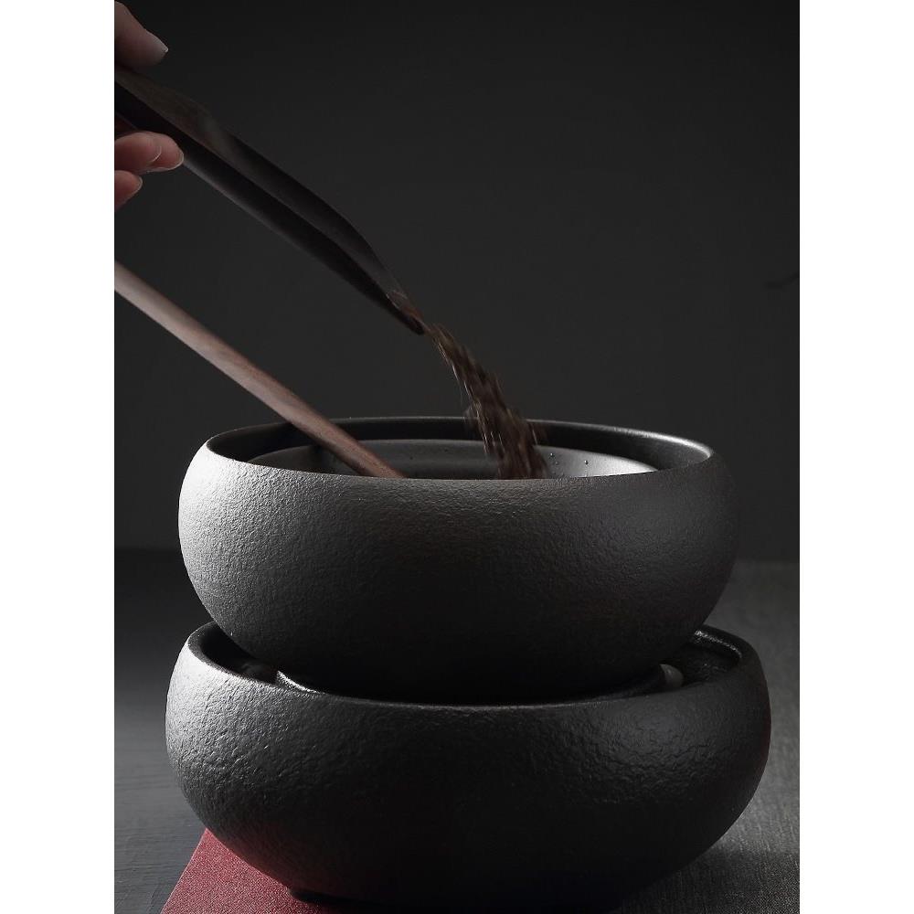 火山石煮茶器电陶炉合璧陶瓷古法煮茶碗围炉煮茶炉煮茶壶煮茶盆缸