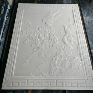 石雕晚霞红汉白玉人物花草石浮雕壁画地雕龙凤装饰墙窗花庭院户外
