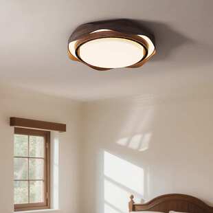 无叶风扇灯现代简约中古卧室书房家用吸顶灯创意隐形静音电扇灯智