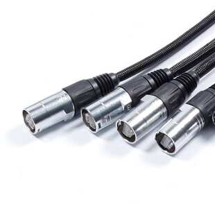 4路Cat6带屏蔽网线 RJ45跳线以太网蛇形演出舞台音视频网络控制线