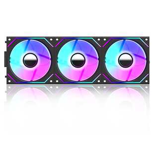 丛林豹星际积木V2风扇拼接白色反叶风扇argb神光同步5v3pin 4pin