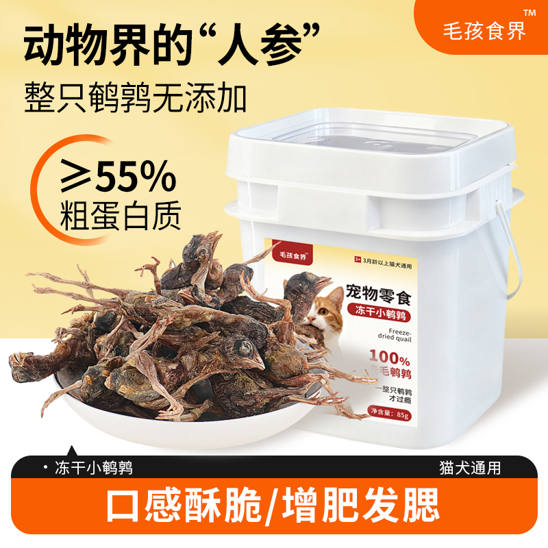 鹌鹑冻干猫咪零食洁齿磨牙棒