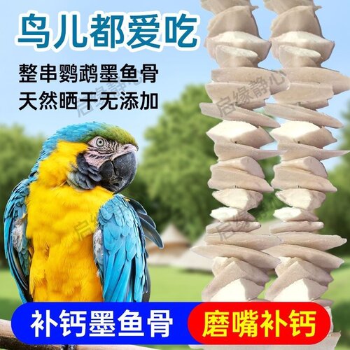 鹦鹉牡丹玄凤零食虎皮用品墨鱼用具鸟食磨牙松鼠补钙玩具骨串包邮