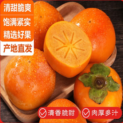 广西正宗巧克力脆柿子9斤大甜柿