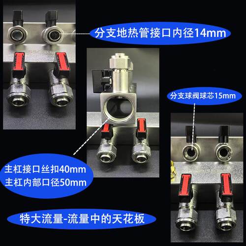 联塑地暖分水器1寸2主杠