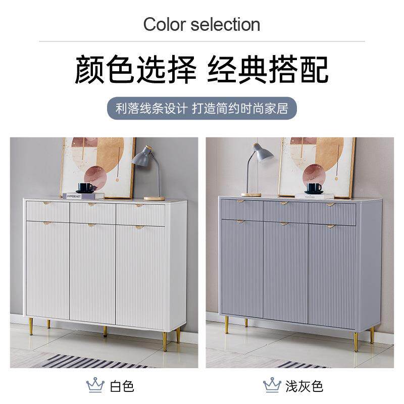 轻奢板鞋柜家用门口烤漆客厅靠墙容量入岩户门柜厅大B-10收纳柜玄