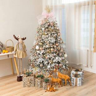 植新款圣诞树加密绒白色落雪植树1.8米圣诞套餐/2.1米/01032.4米