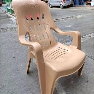 塑高料加厚靠无品牌/椅背沙滩椅排躺椅休闲椅塑胶背扶手椅大档子