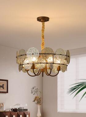 法式古风室餐22684厅吊灯美式复古玻璃餐桌书房创意中轻奢灯卧房