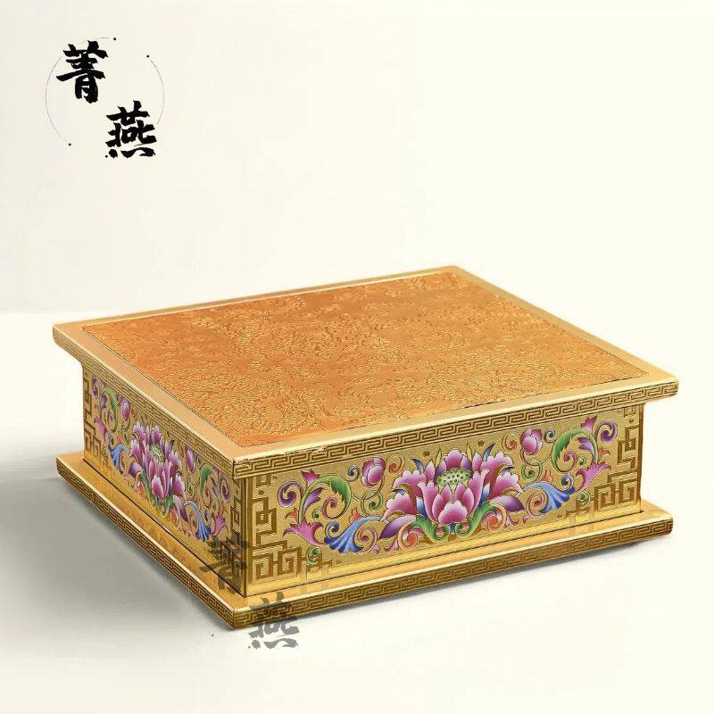 佛像珐琅家用观音菩萨莲花座供奉供座增高神像加高莲花底座财神爷