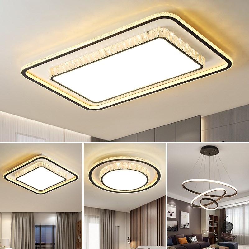 灯具组合全屋套餐2024年新款客厅灯简约现代大气水晶灯吸顶灯卧室