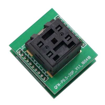 QFN20-0.5（3*3）翻盖双层板烧录座QFN20烧录座转dip20编程座底座