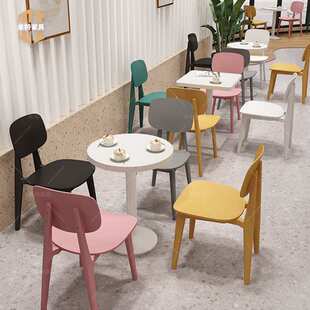 商用食堂餐桌员工餐厅桌椅面馆小吃汉堡店休闲餐饮甜品奶茶店简约