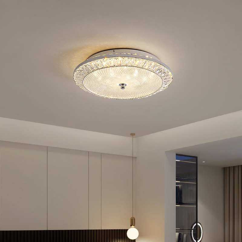 轻奢水晶卧室吸顶灯现代简约大气创意书房轻奢灯新款房间银色灯具,3C数码配件,USB灯,淘宝优惠券,粉丝福利购,淘宝优惠卷