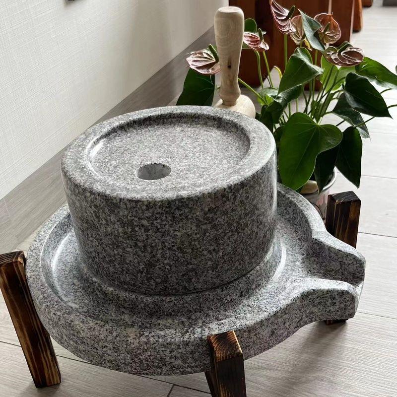 天然石材家用小石磨盘手