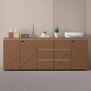 办公室文件YS-11063矮柜木质带柜密码锁茶柜打水印机柜档案资柜料