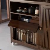 新中式 茶几柜体茶水柜小型阳台壶客厅茶 移778动茶车家用烧水一式