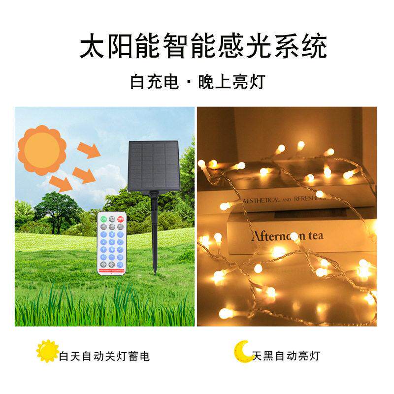 LED灯串无VSM迷你小灯白球氛围装饰彩色彩夜市摊灯带球极摆灯串