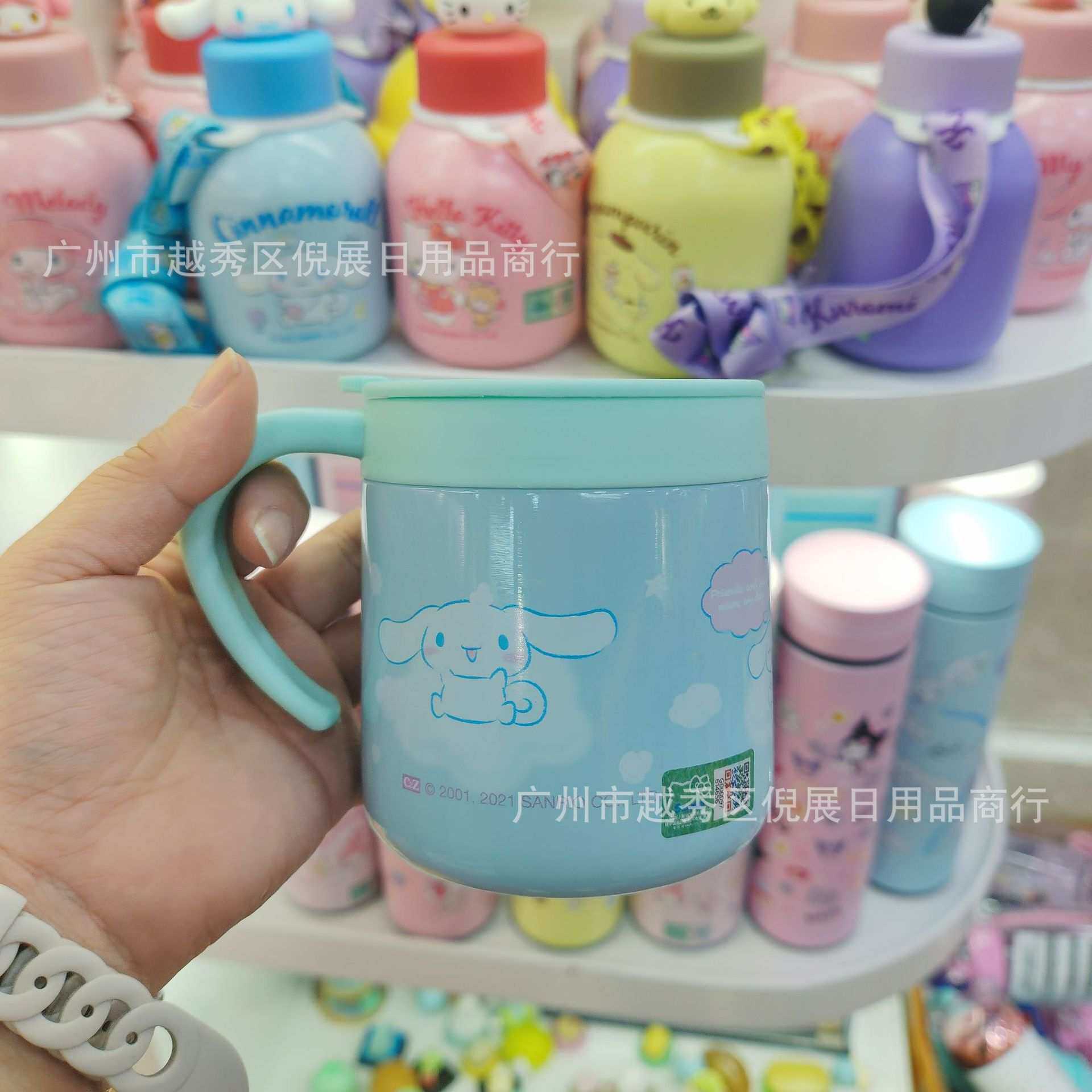 可爱大耳狗保温杯女生高颜值玉桂狗可爱吸管便携杯子大容量冰霸水