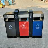 户外小区城市锈街道广场公园环卫三色连体不钢F330 3分桶类垃圾皮