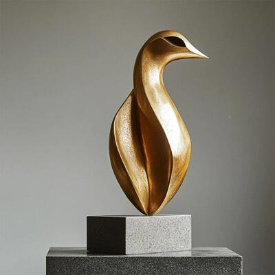 简约现关代创意摆件样板间G25205何客厅玄桌面民宿落地雕塑艺几术