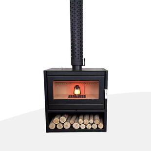 壁炉真火木自柴木室外进气遥房控风机壁炉建柴火炉取暖炉家农村民