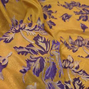 工厂10料丝织金烂花烫金丝面料旗袍4布AWN裙子绒布匹衣料