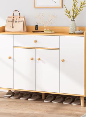 柜带门鞋玄关柜一家体用门口吸B33BB37纳盒简易储物柜多层北风超