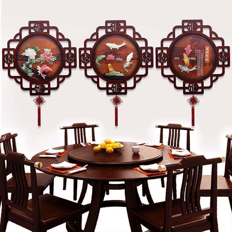 客厅装饰画挂件电视沙发背墙画壁景中式玄关过厂家直供道走雕廊餐