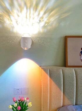 网墙红动JMV态装水波纹壁灯拍照洗灯氛围灯过道室壁灯夜卧灯酒吧