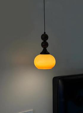 中古奶油风床小吊卧灯复吊头47477古法式卧室可升降单头实木主吧