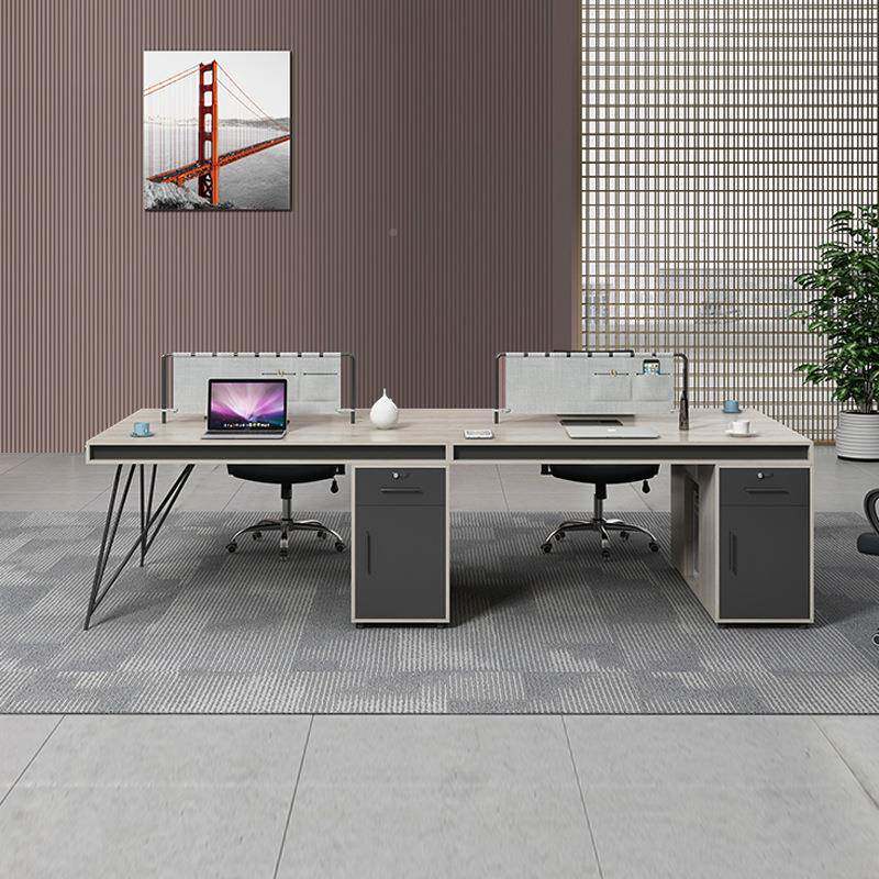 办公简桌椅组合风工业位职JH001员办公桌约现代双人员工财务家具