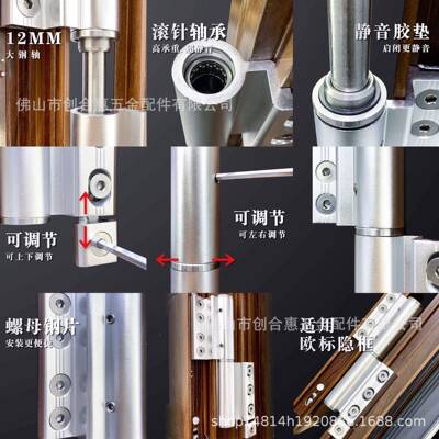 重铝金平开门重型可调节合页静合音轴承下合叶00026承100公斤防止