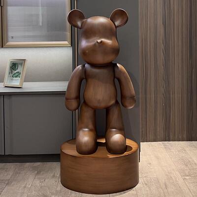 ETR网红熊大摆件大号存罐新中美式别墅客厅电式钱柜落地装视饰品