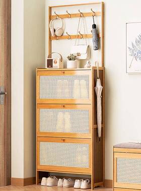 超鞋柜家用门口翻斗鞋架子大纳量入户门玄关收神器容BQU简薄易省